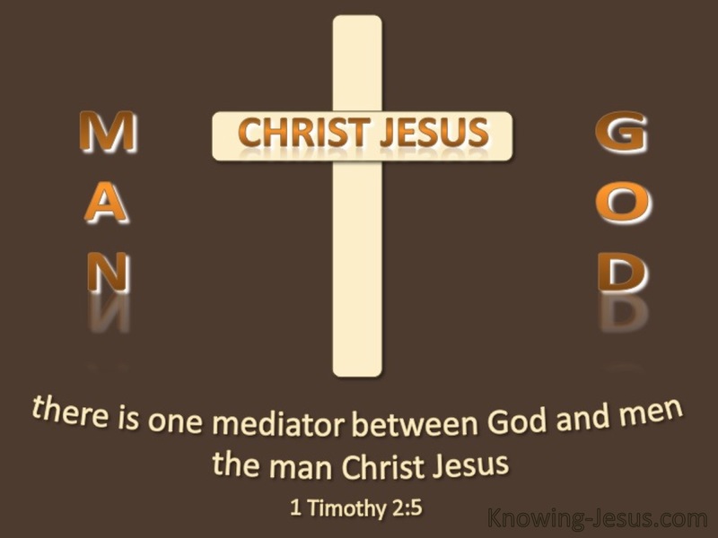 1 Timothy 2:5 One Mediator Between God And Men  (beige)